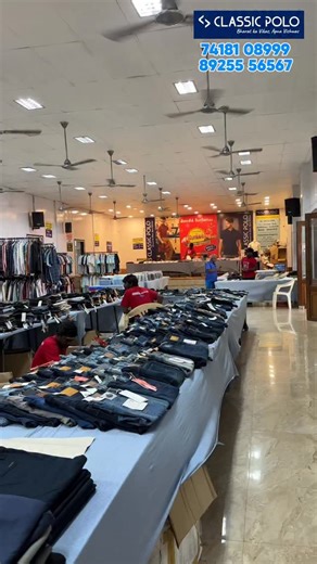 5 Days only Left New Collections arrived Classic Polo’s Pongal sale @ Vivaha Mahal, Zamin Uthukuli, Pollachi from December 25th to January 13th. Branded Men’s Wear & Kids Wear at affordable prices. Buy 4 shirts👔 @ 2400 Rs, Buy 3 pants 👖 @ 2250 Rs, Buy 2 Sweatshirts 🧥 @ 1000 Rs, Polo t-shirts 👕 @ 450 Rs, Round Neck t-shirts @ 250 Rs, Sweaters, inner garments, under garments, jackets, full sleeve t-shirts, Gym & Sports Wear, Shorts & Track Pants all under 1 Roof. Contact Numbers - 74181 0899, 