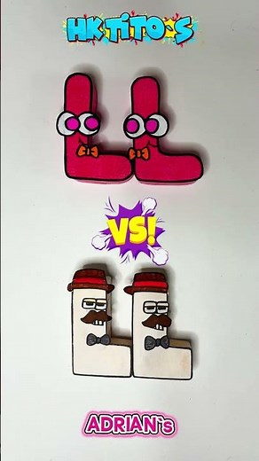 COMPARISON Adrian`s VS Hktito`s Spanish Alphabet Lore A - W #alphabetlore