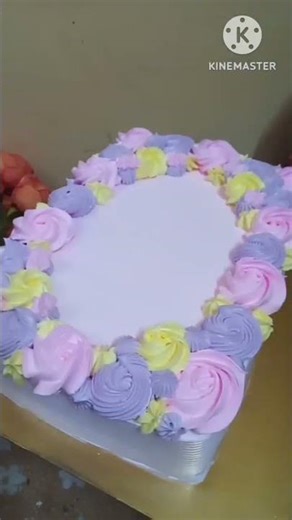 #beautiful birthday cake design#rectangle shape birthday cake decoration