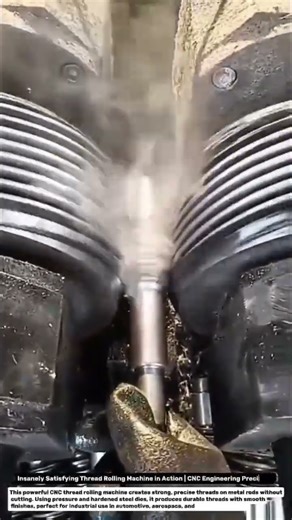 Insanely Satisfying Thread Rolling Machine in Action | CNC Engineering Precision".