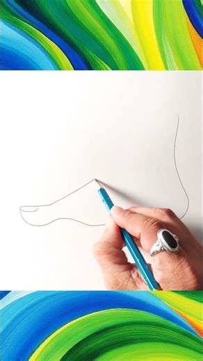 EasyFoot #drawing #drawingtutorial #art #easydrawing #howtodraw #footdrawing#simpledrawing#draweasy