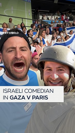 14K views · 232 reactions | Israeli soldier and comedian Guy Hochman, who previously filmed himself celebrating the Israeli seizure of an area in Palestine's Gaza, was spotted having fun and chanting for Israel at Paris 2024. | TRT World | Facebook