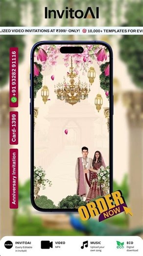 Anniversary Video Invitation | Personalized & Animated | AI- 1399