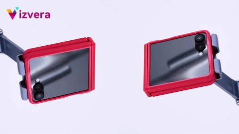 Vizvera for Samsung Galaxy Z Flip 7 Case with Hinge Protection, Built-in Screen Protector Shockproof All-Inclusive Phone Cover for Z Flip 7-Blue