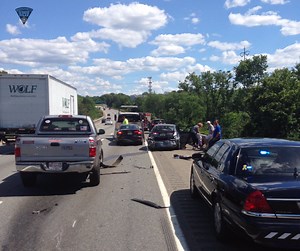 Mass. State Police: Four Vehicle Crash on I-495 in Marlborough, right lane closed