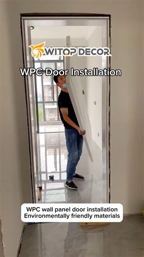WPC Door installation #wpcdoor #buildingmaterial #wholesale #door #homedecor #witopdecor#wallpanel