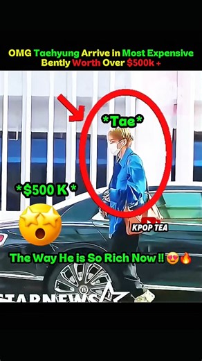 😱Taehyung Shocking Most Expensive Bentley Car Arrival #bts#btsshorts#taehyung#kimtaehyung#btsv#vkook