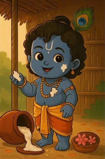 💖 Little Krishna & Radha | Cute Divine Story | Kids Animation 💖