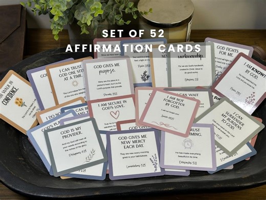 Scripture Affirmation Cards – 52 Bible Verse Encouragement Cards - Etsy