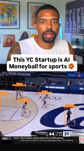 Bryce Johnson on Instagram: "This YC Startup Playvision is building an enhanced AI scouting and recruiting network for sports. It’s basically moneyball but with AI. Y Combinator Startup Tierlist — Ranking Playvision: PlayVision is the AI Moneyball for Sports: the future for scouting, recruiting, and playing the game. Basketball teams upload their practices or games, and PlayVision uses AI and computer vision to automatically tag and analyze the film, giving coaches and scouts 10 times the inform