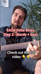 beginner acoustic blues guitar lesson. easy delta blues fingerstyle #guitarlesson