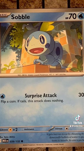 Sobble (39/217 - Common Normal) - Mega Evolution - Pokemon TCG