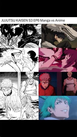 Jujutsu Kaisen Season 3 Episode 6: Manga vs Anime Panels 🔥Megumi, Yuji, Hakari & Kashimo💀