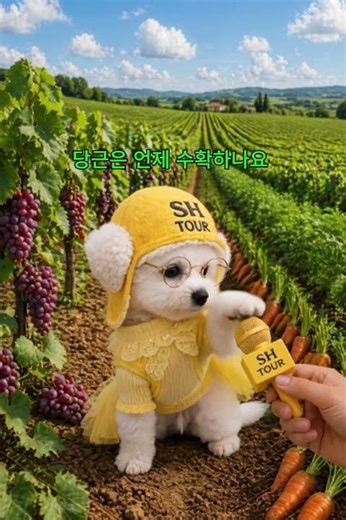 ai 강아지 포도와 당근 이야기ㅣ#여행영어 #기초영어 #스마트팜 #미래농업#쇼츠 #릴스 #에스에이치투어 #여행사 #공무원연수 #방문지수배 #농업전문여행사 #여행영어 #sh투어