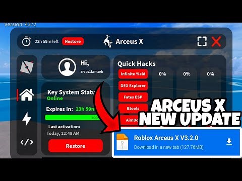 Arceus X New Update v3.2.0 | Better than Fluxus Executor,Delta & Codex Executor | Arceus X Download
