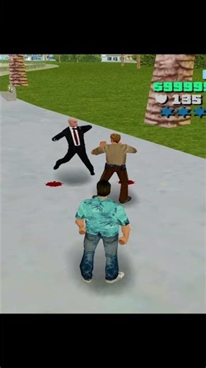 Cop vs agent 47 😂😂. #gta #gta6 #gtavicecity #ps2