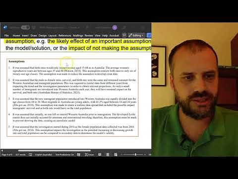 PSMT Part 5 Assumptions