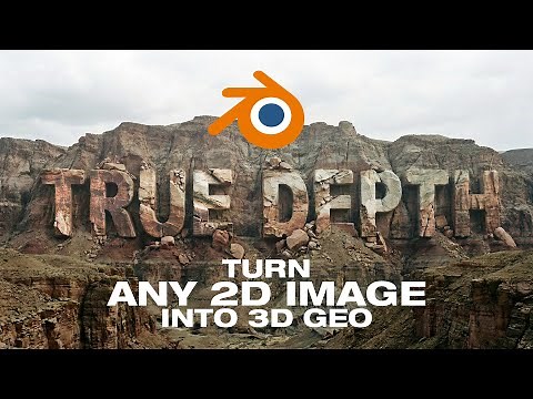 How to Install and Use True Depth Addon for Blender 5.0 | Turn ANY Image into 3D Geometry!