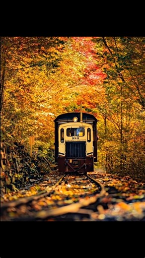 Train under autumn tree tunnel in Japan 🇯🇵 | Japan Entertainment