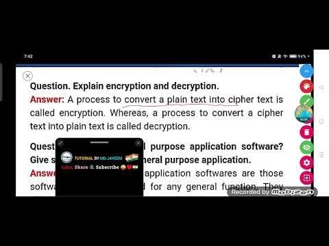 Explain encryption and decryption.