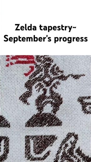 Zelda BOTW tapestry 🧵 September 2025 progress