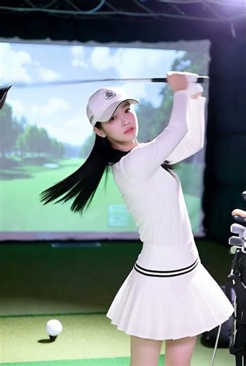 Don't swipe, just watch 🤫🔥 #koreanstyle #asiangolfer #golf #golfqueen