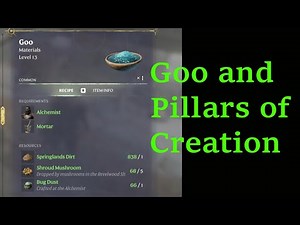 Enshrouded Figuring out how to make Goo and Masonry Tools Location