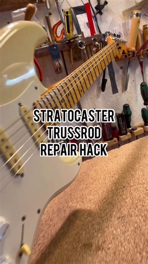 Fender Stratocaster Guitar Neck/ Trussrod Luthier Workshop repair hack #guitar #stratocaster #fender #repair #craftsman #workshop #asmr #CapCut