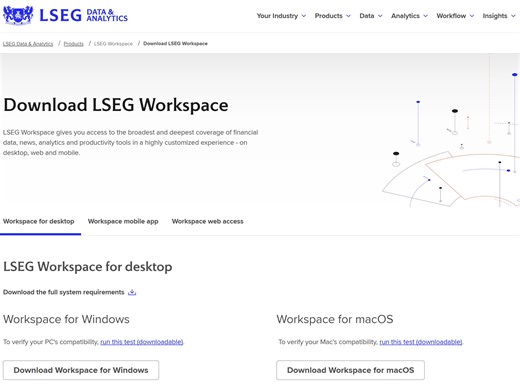 LSEG Workspace Training