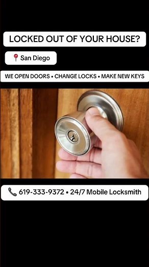 LOCKOUTS • LOCK CHANGE • REKEY • NEW KEYS residentiallocksmith #houselockout #lockchange#rekey