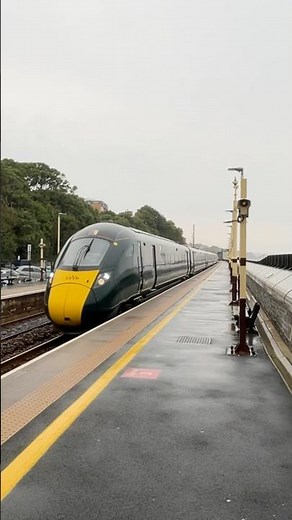 GWR Class 802 gliding into Dawlish Station on the Paddington to Paignton service 802 114 IET