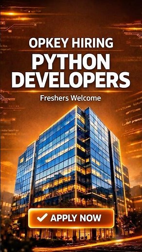 Opkey Hiring Python Developers | Freshers Job Alert 2026 | #cloudupskill #python #education #job