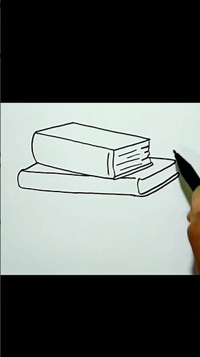 How to Draw STACK OF BOOKS #shorts