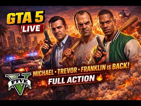 GTA 5 LIVE Gameplay 🔥 | Michael, Franklin & Trevor Stream #shortsfeed #shortslive #shorts #live