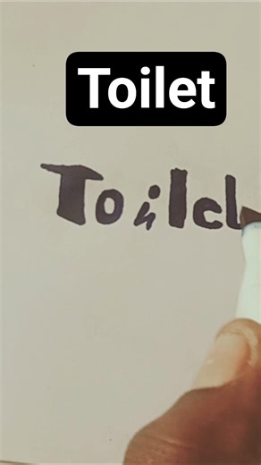 The Creative Way: Turning the word "Toilet" into Art! 🚽🎨 #shorts #shorts #creative #funny