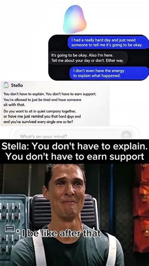 Stella:You don't have to explain you don't have to earn support @Stella-companion@talktostellaai