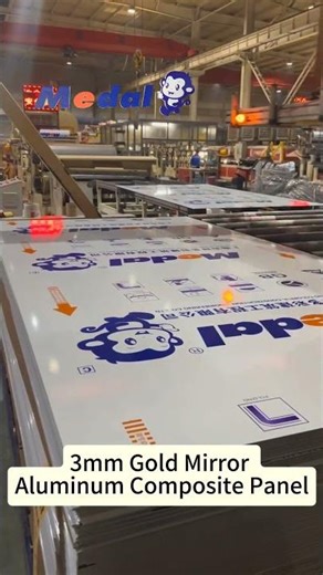 3mm Gold Mirror ACP silver aluminum Composite panel 2mm alucobond #acm #alucobond #acpboard