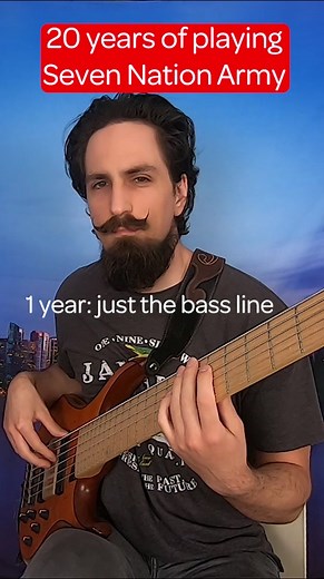 20 years of playing Seven Nation Army by the White Stripes. #slapbass #sevennationarmy #thewhitestripes #basssolo #bassgroove #bassistsoftiktok #bass #6stringbass