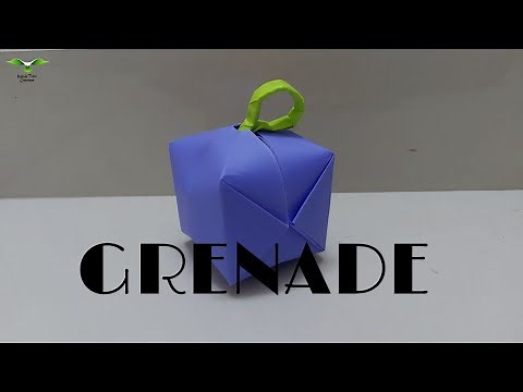 How to make an easy #Origami GRENADE |#TUTORIAL | #krishpatelcreations |