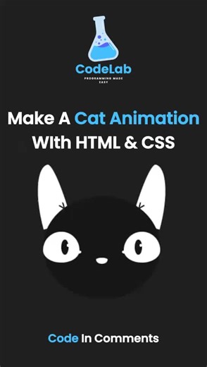 Make A Cat Animation With HTML & CSS #html #coding #coding #programming #webdeveloper #javascript #fyp #webdevelopment #webdesign #graphicdesign #graphicdesigner #python