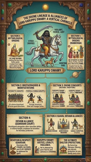 The Divine Lineage of Lord Karuppu Swamy 🗡️✨ #shorts #vedavibes #reels #shorts #karuppasamy #karma