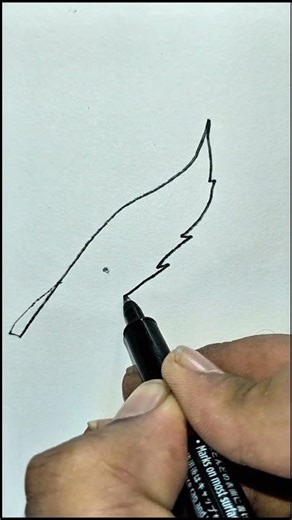 Easy Leaf Line Art Tutorial ✨ | Minimal Nature Drawing