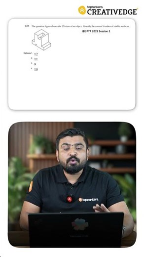 3D Object Question from JEE B.Arch PYQ 2025 | Can You Count the Visible Surfaces? #jeebarch2026