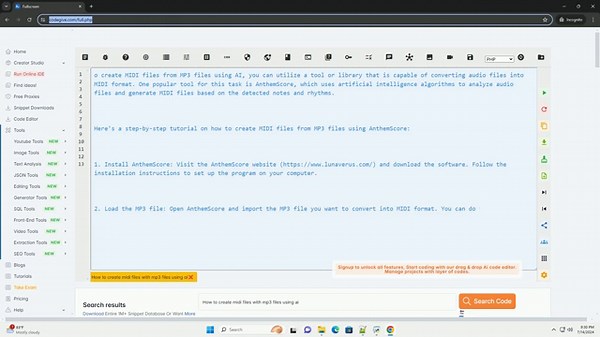 How to create midi files with mp3 files using ai
