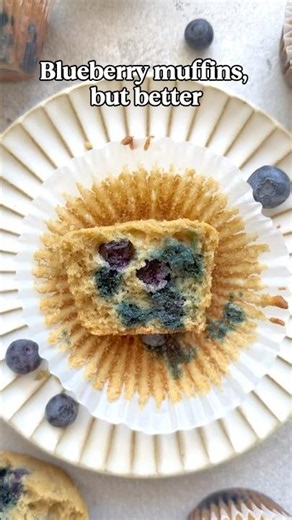 Blueberry Oat Flour Muffins
