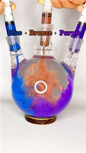 Blue + Bronze + Purple — Royal Metallic Fusion ✨ #expiment #colors #colormix