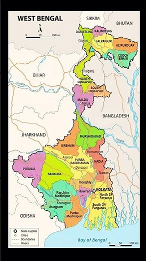 West Bengal District Map 🔥 | Complete Geography Explained
