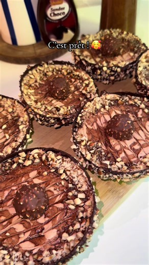 Dessert au Ferrero rocher et nutella #ferrerorocher #nutella #paque #recette #easyrecipes