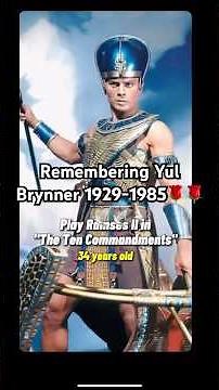 Remembering Yul Brynner 1920-1985🌹🌹🕊️🕊️🕊️