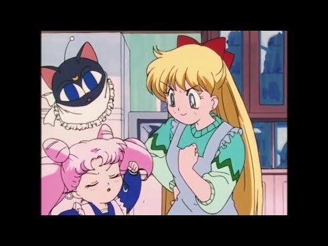 Mina and Rini clean a house